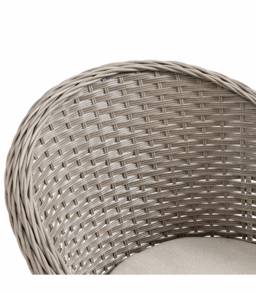 5 Pieces Outdoor Patio PE Rattan Dining Set, Four Seater , Grey