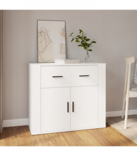 Sideboard White 80x33x70 cm Engineered Wood