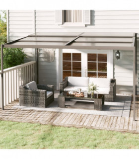 Gazebo with Roof Anthracite 4x3x2.5 m Aluminium and Steel