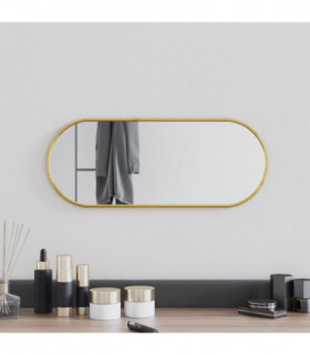 vidaXL Wall Mirror Gold 50x20 cm Oval