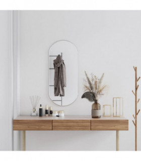 vidaXL Wall Mirror Silver 90x40 cm Oval