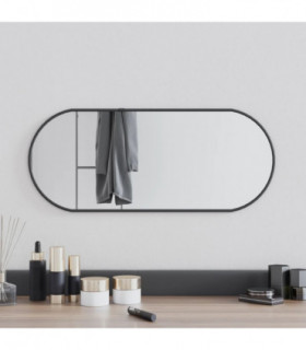 vidaXL Wall Mirror Black 60x25 cm Oval
