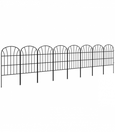 Outsunny 8PCs Decorative Garden Fencing 24in x 8.7ft Metal Border Edging
