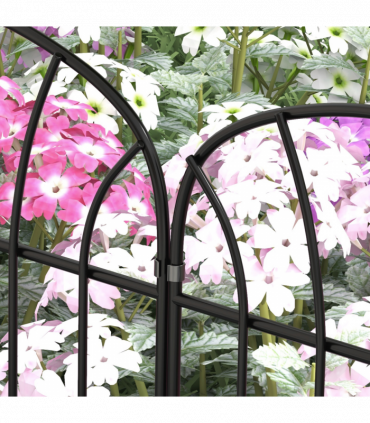 Outsunny 8PCs Decorative Garden Fencing 24in x 8.7ft Metal Border Edging