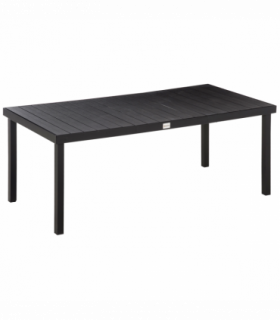 Outsunny Garden Dining Table for 8, Aluminium Frame for Patio, Lawn, Black
