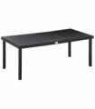 Outsunny Garden Dining Table for 8, Aluminium Frame for Patio, Lawn, Black