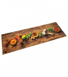 vidaXL Kitchen Rug Washable Spices 45x150 cm Velvet