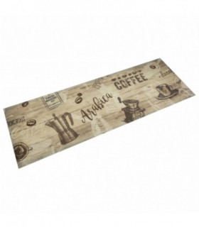 vidaXL Kitchen Rug Washable Coffee Brown 60x180 cm Velvet