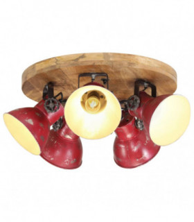 vidaXL Ceiling Lamp 25 W Distressed Red 50x50x25 cm E27