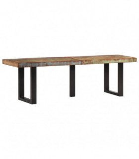 vidaXL Bench 160 cm Solid Wood Reclaimed and Steel
