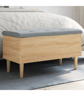 vidaXL Storage Bench Sonoma Oak 82x42x46 cm Engineered Wood