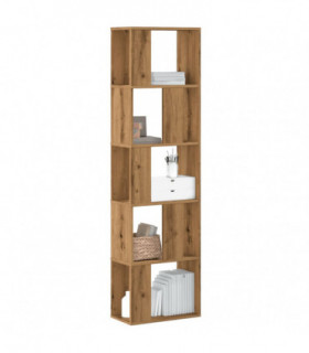 vidaXL Bookcase 5-Tier Artisian Oak 45x23.5x162.5 cm Engineered Wood