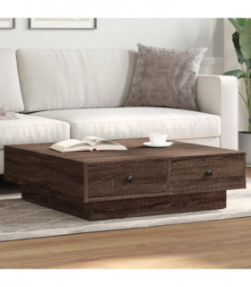 vidaXL Coffee Table Brown oak 90x90x28 cm Engineered Wood