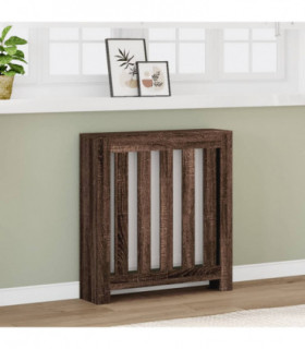 vidaXL Radiator Cover Brown Oak 78x20x82 cm Engineered Wood