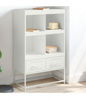 vidaXL Highboard White 68.5x39x111.5 cm Steel