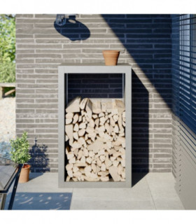 vidaXL Firewood Rack 60x40x100 cm Stainless Steel