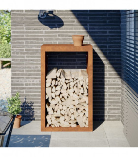 vidaXL Firewood Rack 60x40x100 cm Corten Steel