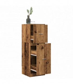 vidaXL Apothecary Cabinet Old Wood 40x41x118 cm Engineered Wood