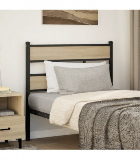 vidaXL Headboard Sonoma Oak 80 cm Iron and Engineered Wood
