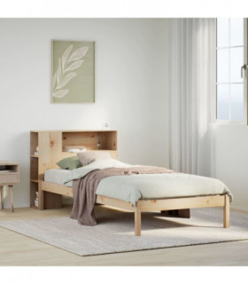 vidaXL Bookcase Bed without Mattress 75x190 cm Small Single Solid Wood Pine