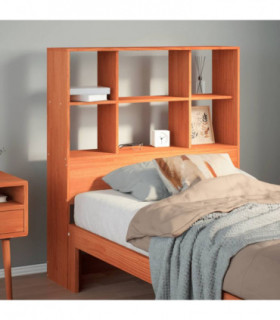 vidaXL Headboard with Storage Wax Brown 100 cm Solid Wood Pine