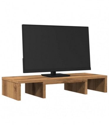 vidaXL Monitor Stand Adjustable Artisian Oak 60x24x10.5 cm Engineered Wood