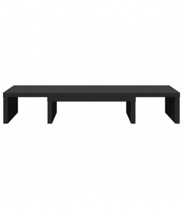 vidaXL Monitor Stand Adjustable Black 60x24x10.5 cm Engineered Wood