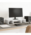 vidaXL Monitor Stand Adjustable White 60x24x10.5 cm Engineered Wood