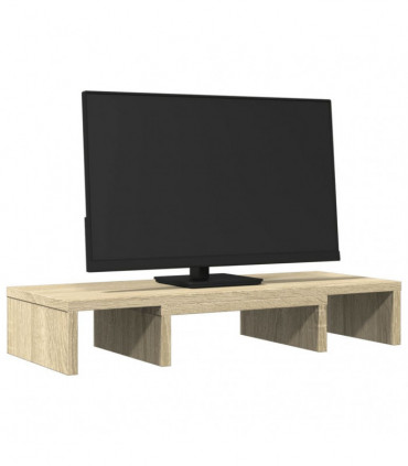 vidaXL Monitor Stand Adjustable Sonoma Oak 60x24x10.5 cm Engineered Wood