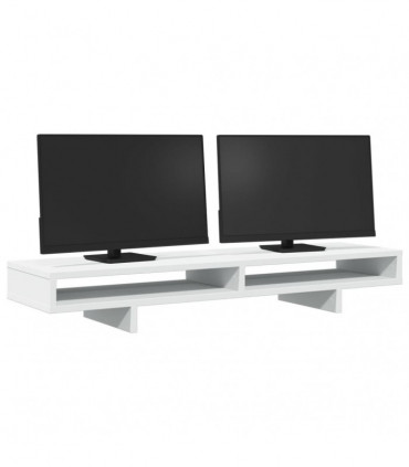 vidaXL Monitor Stand White 100x27x15 cm Engineered Wood