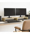 vidaXL Monitor Stand Sonoma Oak 100x27x10 cm Engineered Wood