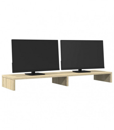 vidaXL Monitor Stand Sonoma Oak 100x27x10 cm Engineered Wood