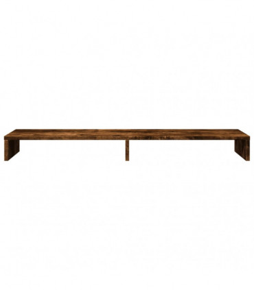 vidaXL Monitor Stand Smoked Oak 100x27x10 cm Engineered Wood