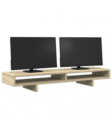 vidaXL Monitor Stand Sonoma Oak 100x27x15 cm Engineered Wood