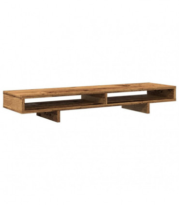 vidaXL Monitor Stand Old Wood 100x27x15 cm Engineered Wood