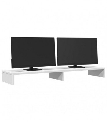 vidaXL Monitor Stand White 100x27x10 cm Engineered Wood