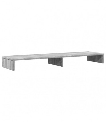 vidaXL Monitor Stand Grey Sonoma 100x27x10 cm Engineered Wood