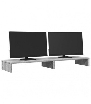 vidaXL Monitor Stand Grey Sonoma 100x27x10 cm Engineered Wood