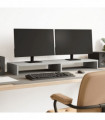 vidaXL Monitor Stand Concrete Grey 100x27x10 cm Engineered Wood