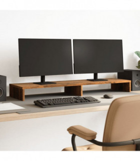 vidaXL Monitor Stand Old Wood 100x27x10 cm Engineered Wood