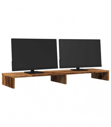 vidaXL Monitor Stand Old Wood 100x27x10 cm Engineered Wood