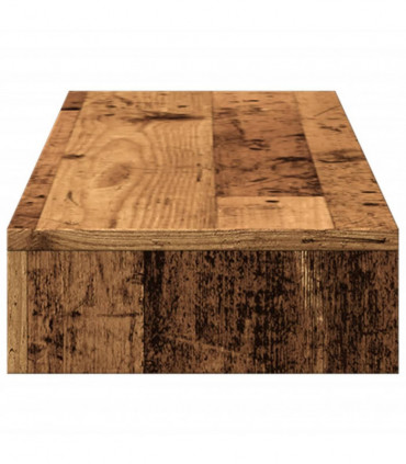 vidaXL Monitor Stand Old Wood 100x27x10 cm Engineered Wood