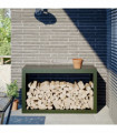 vidaXL Firewood Rack Green 100x40x60 cm Steel