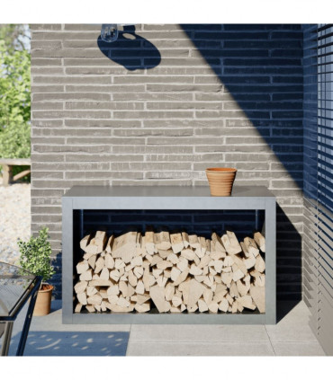 vidaXL Firewood Rack 100x40x60 cm Galvanised Steel