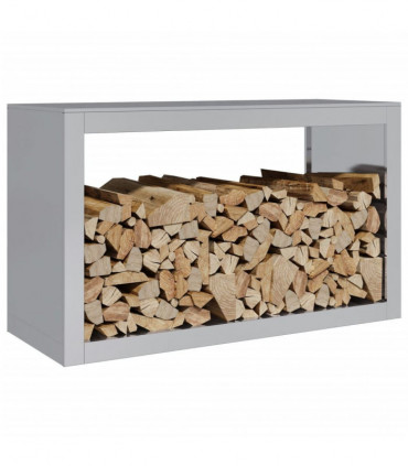 vidaXL Firewood Rack 100x40x60 cm Galvanised Steel