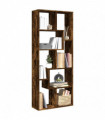 vidaXL Room Divider Bookcase Smoked Oak 67x25x161.5 cm Engineered Wood
