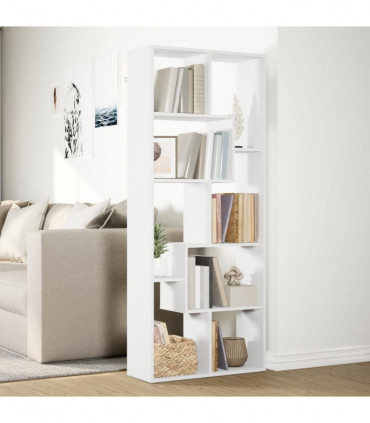 vidaXL Room Divider Bookcase White 67x25x161.5 cm Engineered Wood