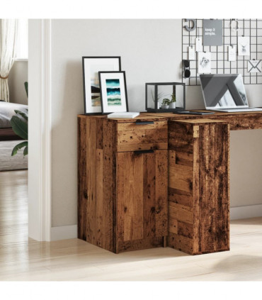 vidaXL Desk Cabinet Old Wood 33x50x75 cm Engineered Wood