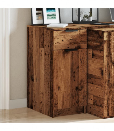 vidaXL Desk Cabinet Old Wood 33x50x75 cm Engineered Wood