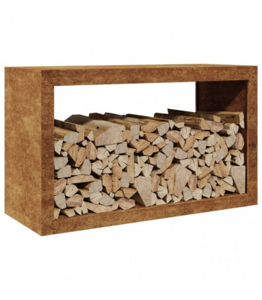 vidaXL Firewood Rack 100x40x60 cm Corten Steel